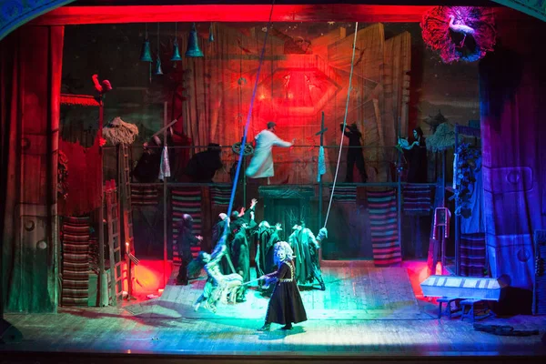 Musical "Viy" na scenie z Odessa Academic Russian Dr — Zdjęcie stockowe