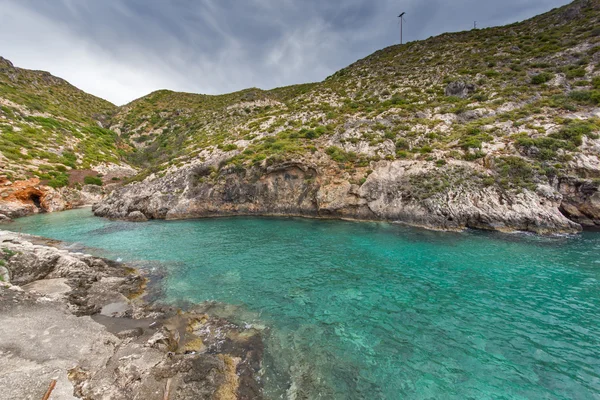 Limnionas Panoraması plaj bay Zakynthos Adası'nda — Stok fotoğraf