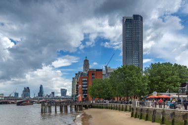 Panoramik Thames Nehri ve Londra şehri