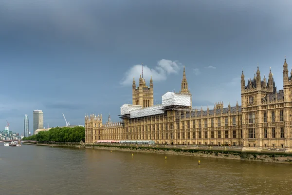 Panorama z Westminster bridge, Londyn, Anglia — Zdjęcie stockowe