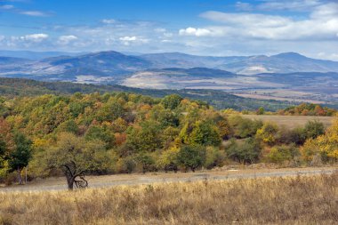 Cherna Gora dağın, Pernik bölgesi sonbahar Panoramic view