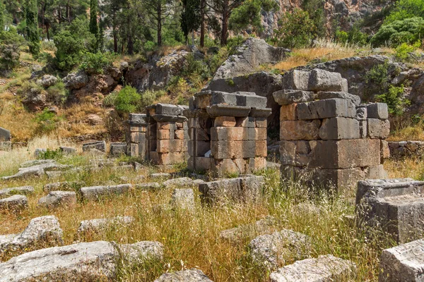 Entrada do sítio arqueológico grego antigo de Delphi , — Fotografia de Stock