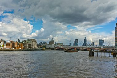 Panorama Thames Nehri'nin, London, İngiltere,