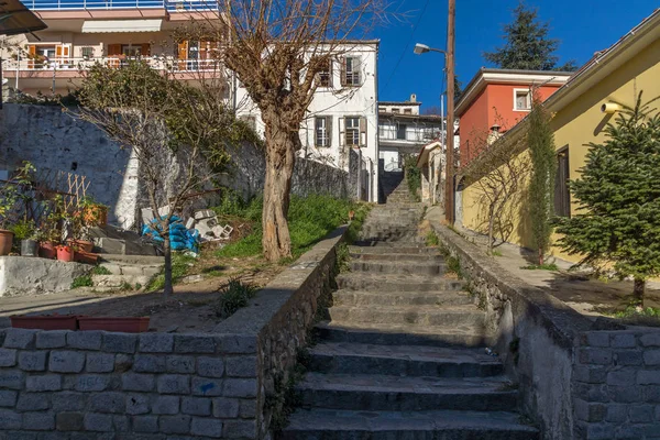 Tipica strada nel centro storico di Xanthi, Macedonia orientale e Tracia — Foto Stock