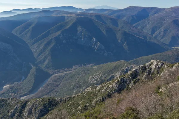 Csodálatos kilátás a Nestos Gorge közelében town of Xanthi, Kelet-Makedónia és Thrákia — Stock Fotó