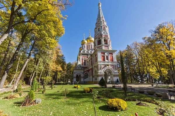 俄罗斯教堂 （修道院诞生） 在小镇的希普卡，保加利亚 — 图库照片