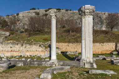 Philippi, Doğu Makedonya ve Trakya arkeolojik alanda antik sütunlar
