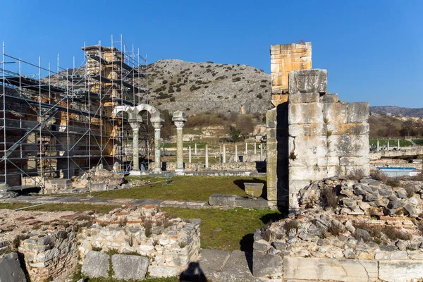 Basilique dans la zone archéologique de l'ancienne Philippi, Macédoine orientale et Thrace — Photo