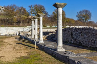 Antik Philippi, Doğu Makedonya ve Trakya arkeolojik alan sütunlara ile Panorama