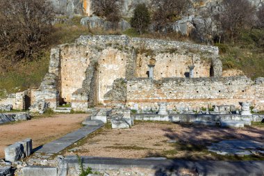 İnanılmaz arkeolojik alan Philippi, Doğu Makedonya ve Trakya görünümünü