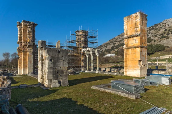 Basilique dans la zone archéologique de l'ancienne Philippi, Macédoine orientale et Thrace — Photo