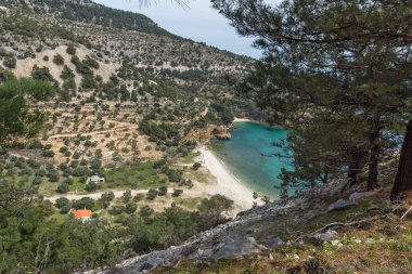 Panorama Livadi beach, Thassos Adası, Doğu Makedonya ve Trakya