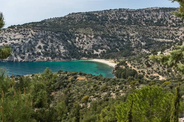 Blick auf livadi strand, thassos insel, ostmakedonien und thrakien — Stockfoto