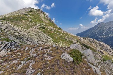 Şaşırtıcı Banderitsa pass Muratov tepe, Pirin dağ için Panorama