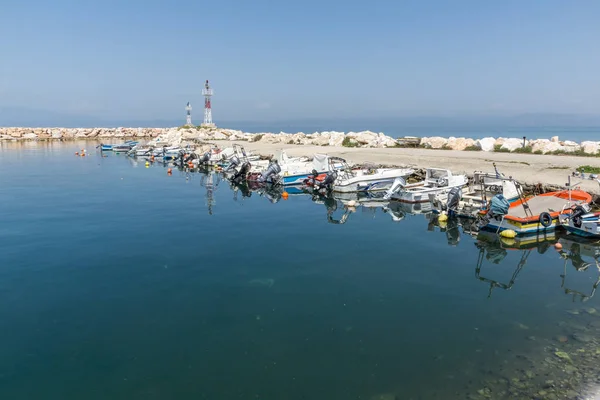 Порт Скала Sotiros, острів Тасос, Східна Македонія та Фракія — стокове фото