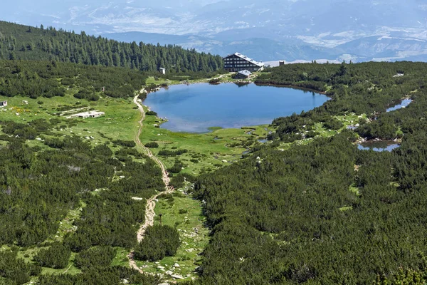 Panoramik Bezbog Gölü, Pirin Dağı çevresinde — Stok fotoğraf