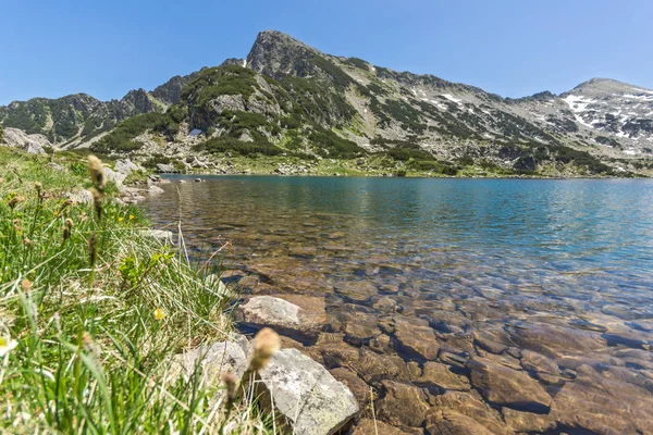 Sivrya puncak dan danau Popovo, Pirin Gunung — Stok Foto