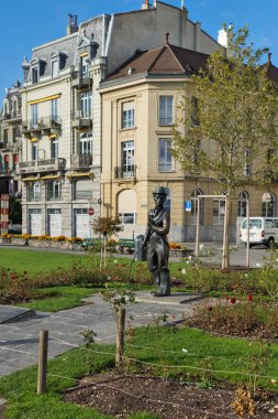 Vevey, İsviçre - 29 Ekim 2015: Vaud setin manzara, Vevey, Kanton