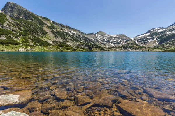Lanskap dengan puncak Sivrya dan Dzhano dan danau Popovo, Gunung Pirin — Stok Foto