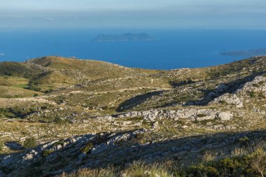 Lefkada dağ, Ionian Islands şaşırtıcı Panoraması