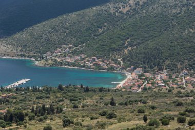 Agia Effimia şehir, Kefalonia, Ionian Islands Panoraması,