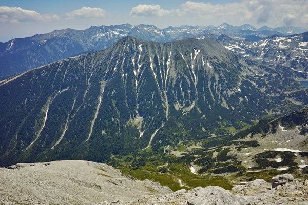 Amazing Panorama of Todorka peak from Vihren Peak, Pirin Mountain — Stock Photo, Image