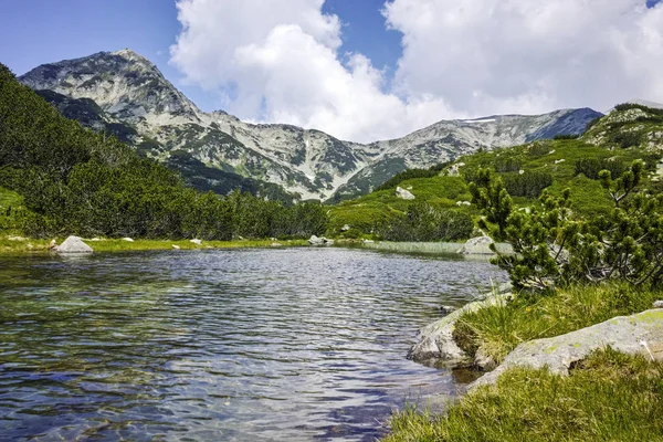Landscape dengan Mountain River dan Muratov peak, Pirin Mountain — Stok Foto