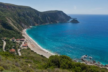 Petani Beach, Kefalonia, Ionian Islands şaşırtıcı Panorama