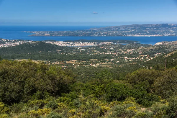 Muhteşem panoramik şehrin Argostoli, Kefalonia, Ionian Islands