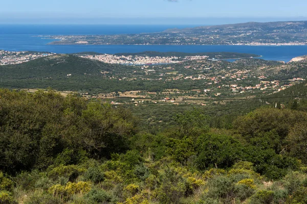 Panoramik görünüm Argostoli kasaba, Kefalonia, Ionian Islands