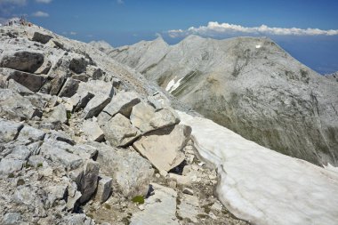 Kutelo tepe ve koncheto için peyzaj Vihren, Pirin Dağı
