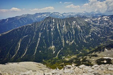 Todorka zirveye Vihren, Pirin Dağı manzara