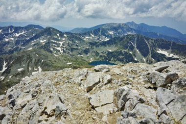 Şaşırtıcı Vihren tepe Vlahini göller, Pirin dağ için panorama
