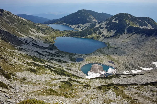 Fantastiska Panorama av Kremenski sjöar, Pirin berget — Stockfoto