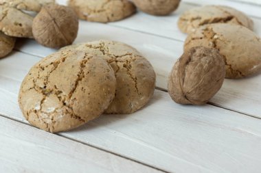 Bademli kurabiye kurabiye ve ceviz 