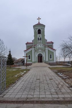 Rakovski, Bulgaristan - 31 Aralık 2016: Roma Katolik Kilisesi Rakovski kasaba Meryem Lekesiz Hamilelik