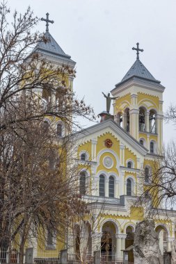 Rakovski, Bulgaristan - 31 Aralık 2016: Roma Katolik Kilisesi İsa en kutsal kalp Rakovski kasaba