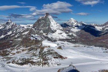 Panoramik dağ Matterhorn, Valais Canton, Alpler