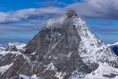 Mount Matterhorn, Valais Canton, Alpler closeup görünümü,