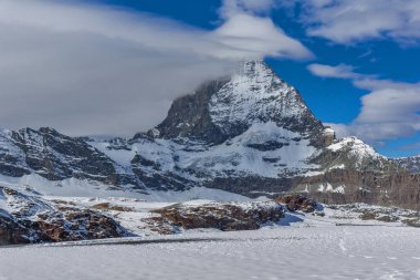 Mount Matterhorn, Valais Canton, Alpler kış görünümü