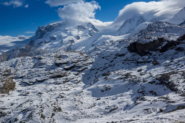Muhteşem kış için İsviçre Alpleri Panoraması — Stok fotoğraf