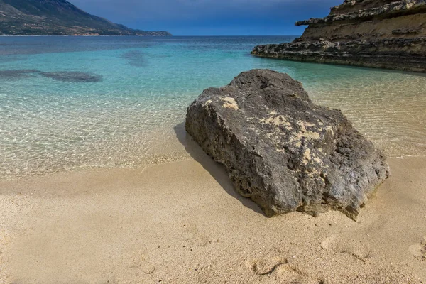 Panorama incrível da praia de Pesada, Kefalonia, ilhas Jónicas — Fotografia de Stock