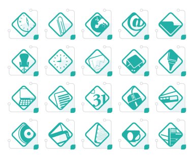 Stilize iş ve Office Araçları simgeler