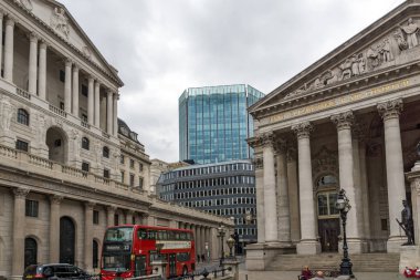 Londra, İngiltere - 18 Haziran 2016: Royal Exchange Londra'da şehir