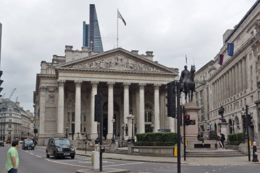 Londra, İngiltere - 18 Haziran 2016: Royal Exchange City, Londra, İngiltere