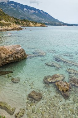 Panoramik Pessada plaj Kefalonia, Ionian Islands