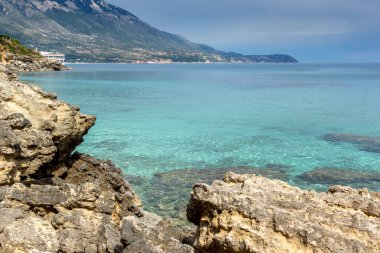 Panoramik Pessada plaj Kefalonia, Ionian Islands
