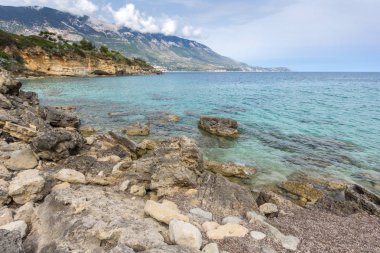 Panoramik Pessada plaj Kefalonia, Ionian Islands