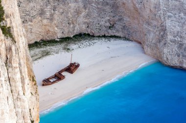 Panoramik Navagio batık Beach, Zakynthos