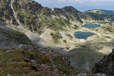 Musalenski göller Panorama üzerinden Musala tepe, Rila Dağı